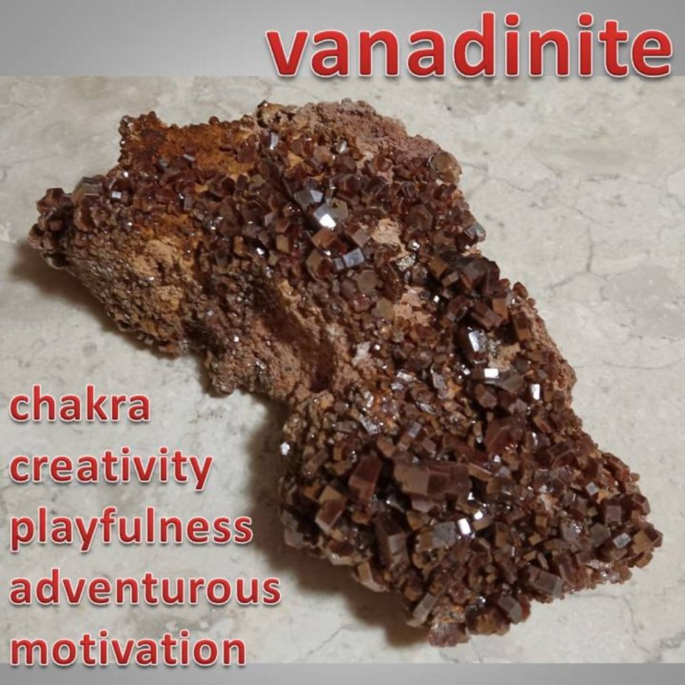 VANADINITE mineral rock crystal stone : CHAKRA adventure MOTIVATION lg 01